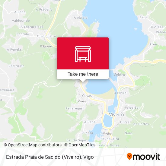 Estrada Praia de Sacido (Viveiro) map