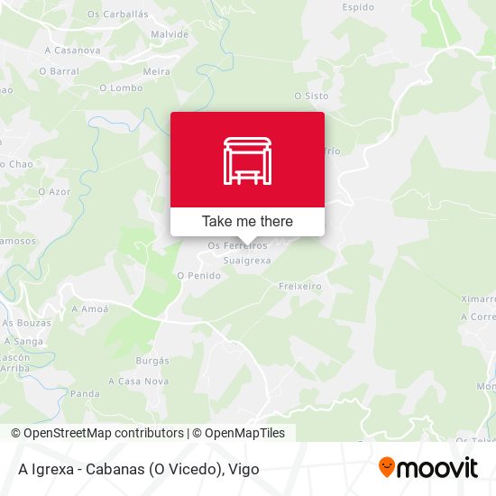 A Igrexa - Cabanas (O Vicedo) map