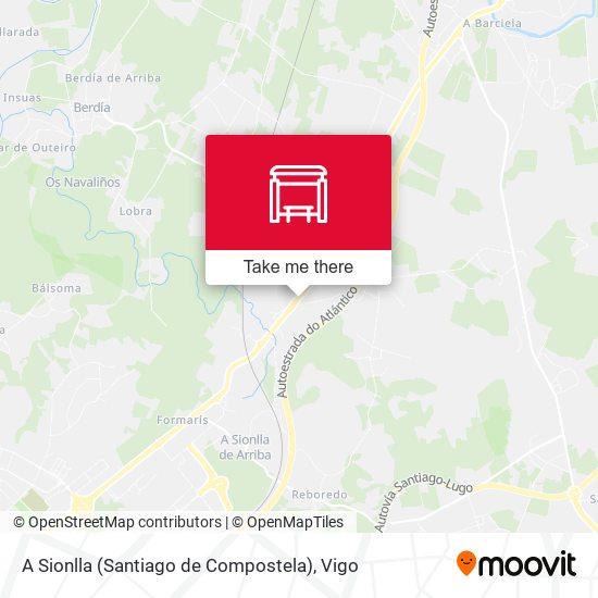 A Sionlla (Santiago de Compostela) map
