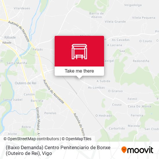(Baixo Demanda) Centro Penitenciario de Bonxe (Outeiro de Rei) map