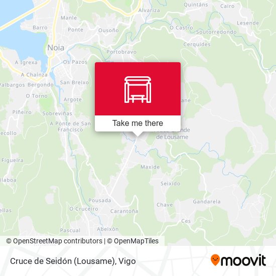 Cruce de Seidón (Lousame) map