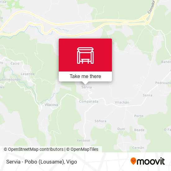 Servia - Pobo (Lousame) map