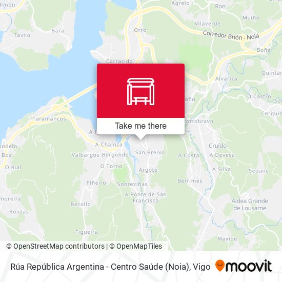 Rúa República Argentina - Centro Saúde (Noia) map
