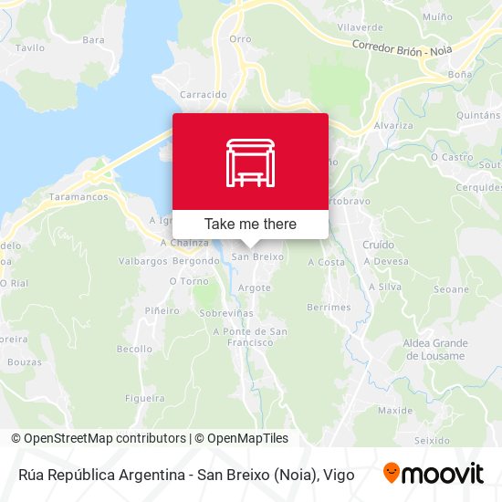 Rúa República Argentina - San Breixo (Noia) map