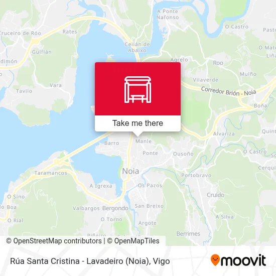 Rúa Santa Cristina - Lavadeiro (Noia) map