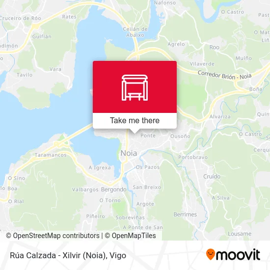 Rúa Calzada - Xilvir (Noia) map