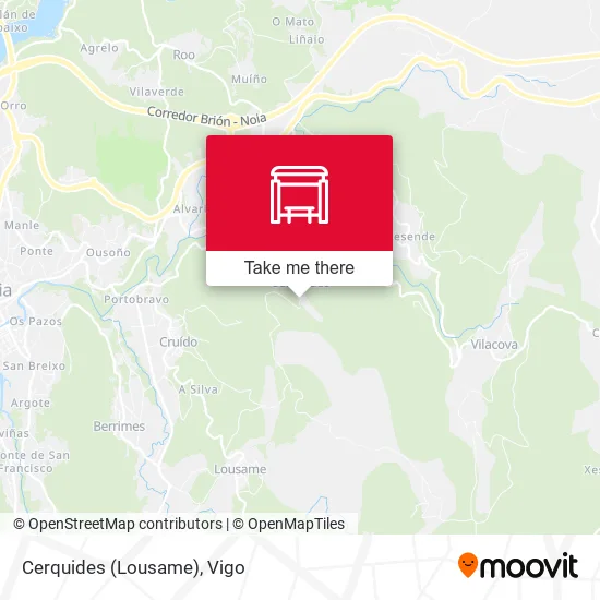 mapa Cerquides (Lousame)