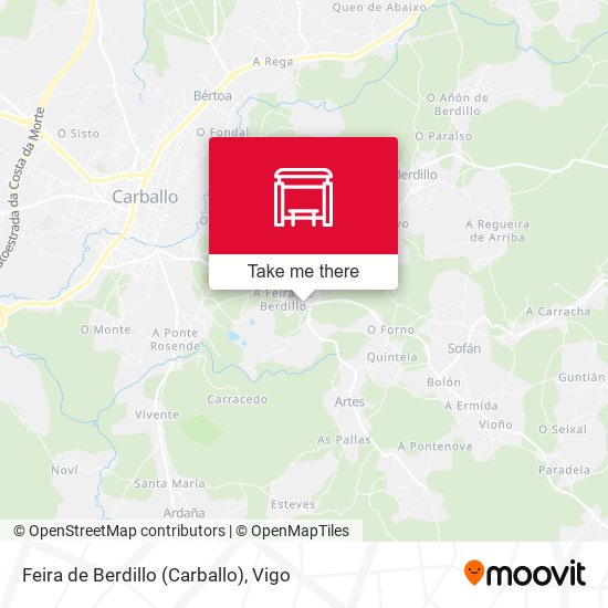 Feira de Berdillo (Carballo) map