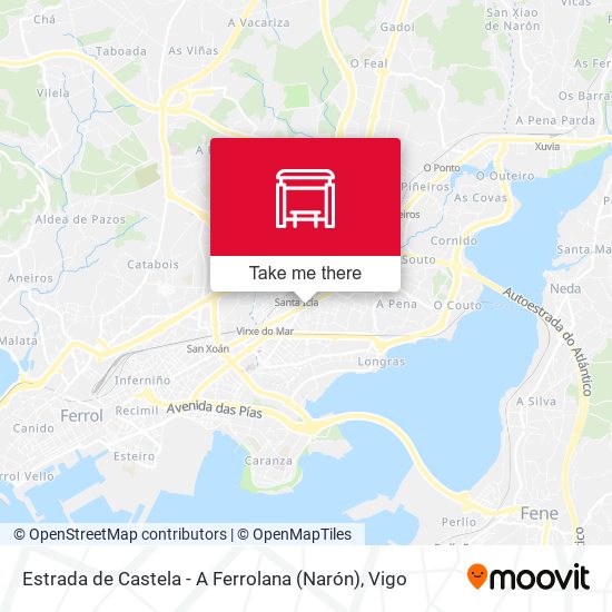 Estrada de Castela - A Ferrolana (Narón) map