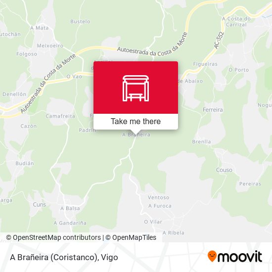 A Brañeira (Coristanco) map