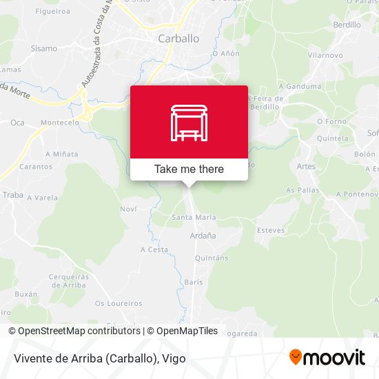 Vivente de Arriba (Carballo) map