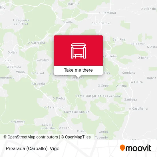 Prearada (Carballo) map