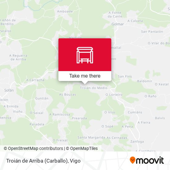 Troián de Arriba (Carballo) map