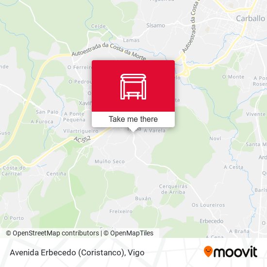 Avenida Erbecedo (Coristanco) map