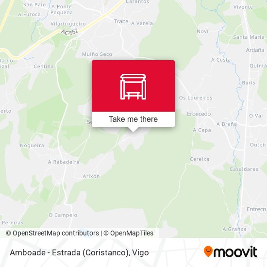 Amboade - Estrada (Coristanco) map