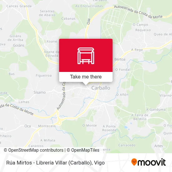 Rúa Mirtos - Librería Villar (Carballo) map