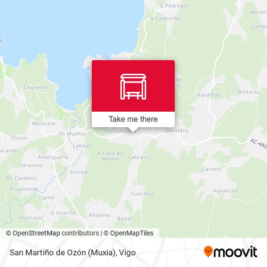 San Martiño de Ozón (Muxía) map