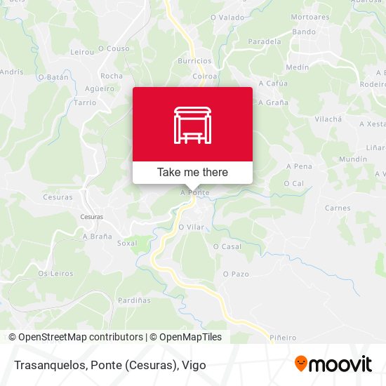 Trasanquelos, Ponte (Cesuras) map