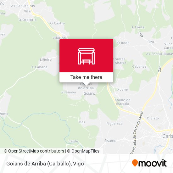 Goiáns de Arriba (Carballo) map