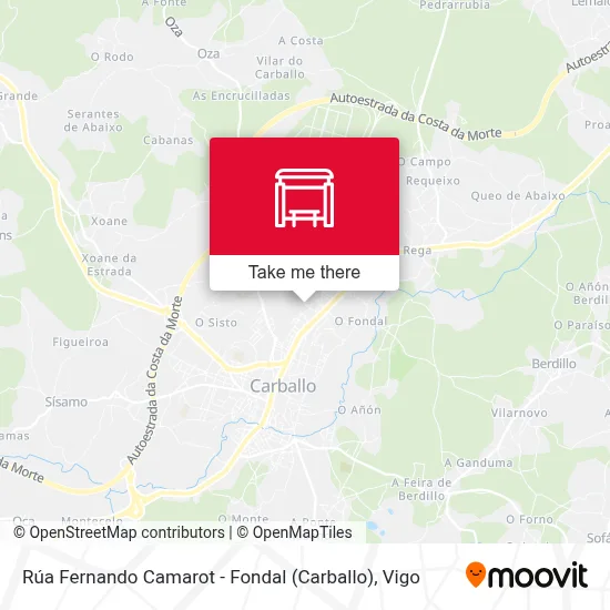 Rúa Fernando Camarot - Fondal (Carballo) map