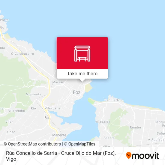 Rúa Concello de Sarria - Cruce Ollo do Mar (Foz) map