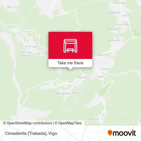 Cimadevila (Trabada) map