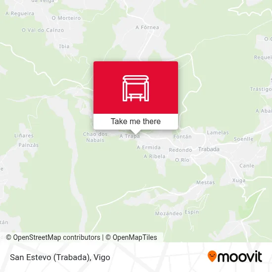 San Estevo (Trabada) map