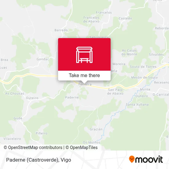 Paderne (Castroverde) map