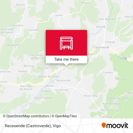 Recesende (Castroverde) map