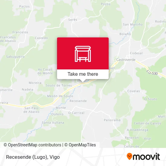 Recesende (Lugo) map