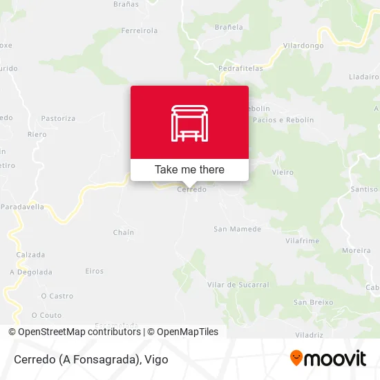 mapa Cerredo (A Fonsagrada)