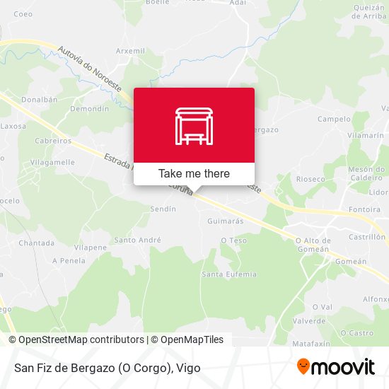 San Fiz de Bergazo (O Corgo) map