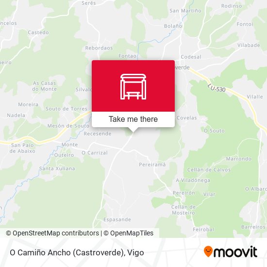 O Camiño Ancho (Castroverde) map