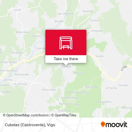 Cubelas (Castroverde) map