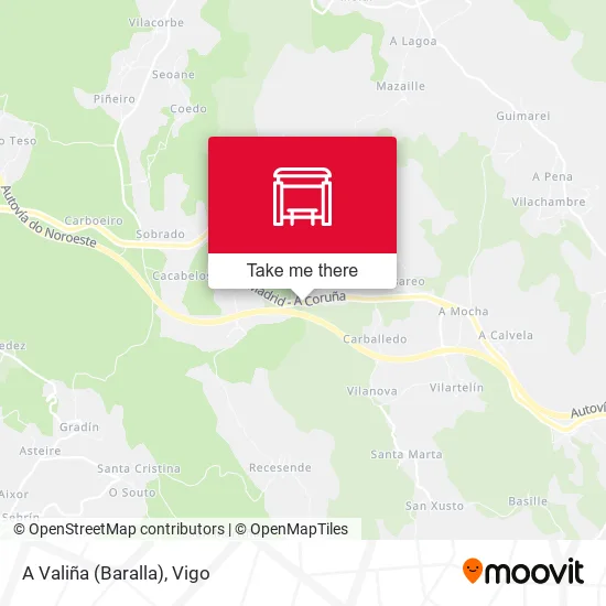 A Valiña (Baralla) map