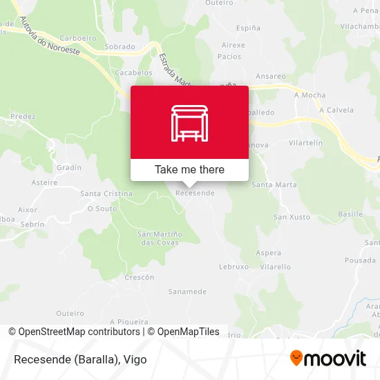 Recesende (Baralla) map