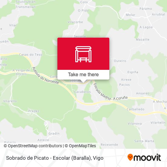 Sobrado de Picato - Escolar (Baralla) map