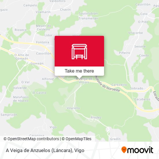 A Veiga de Anzuelos (Láncara) map