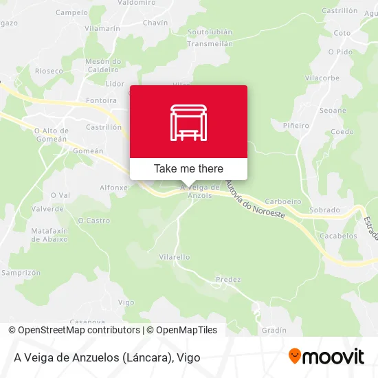 A Veiga de Anzuelos (Láncara) map