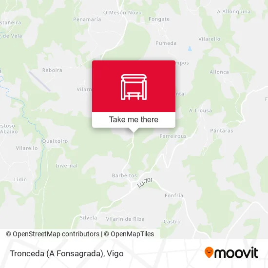 Tronceda (A Fonsagrada) map