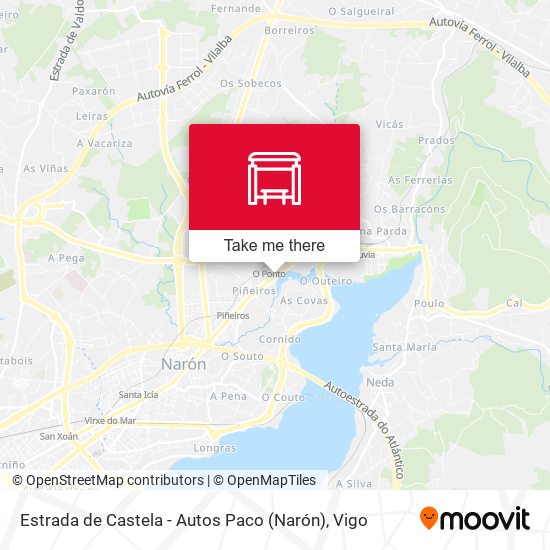 Estrada de Castela - Autos Paco (Narón) map