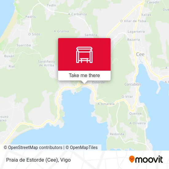 Praia de Estorde (Cee) map