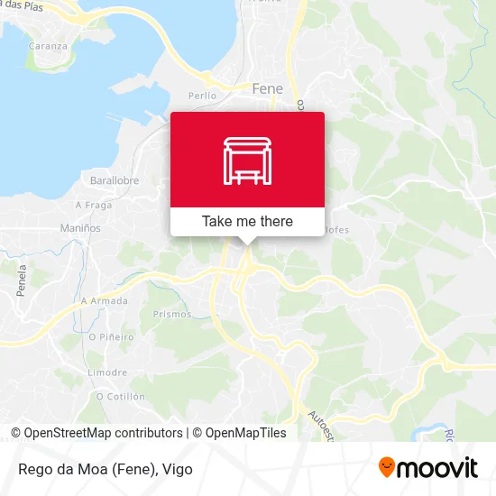 Rego da Moa (Fene) map