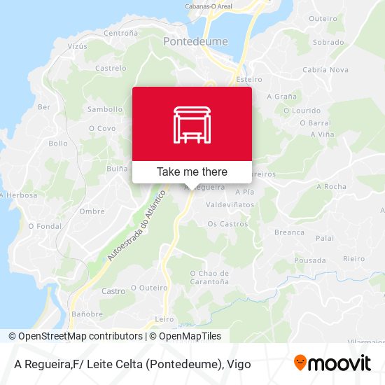 A Regueira,F/ Leite Celta (Pontedeume) map