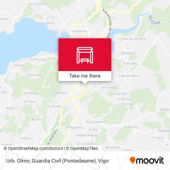 Urb. Olmo, Guardia Civil (Pontedeume) map