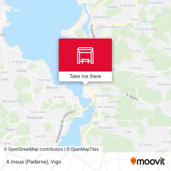 A Insua (Paderne) map