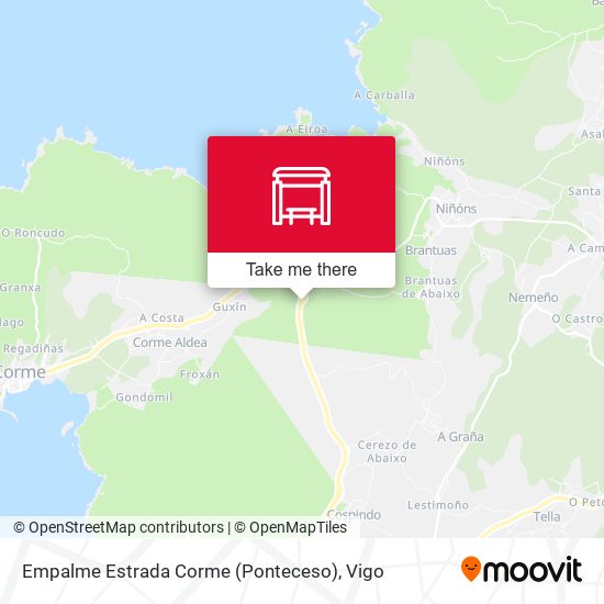 Empalme Estrada Corme (Ponteceso) map