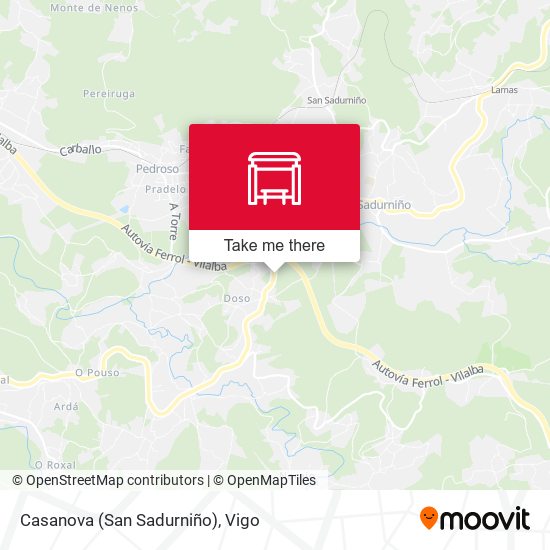 Casanova (San Sadurniño) map