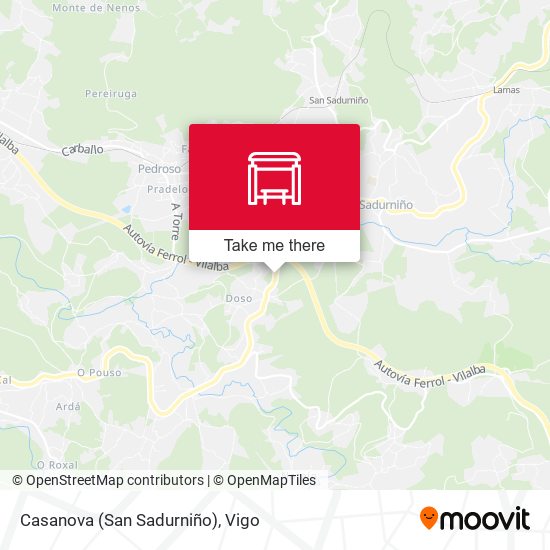 Casanova (San Sadurniño) map