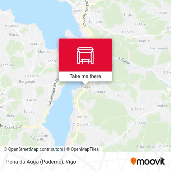 Pena da Auga (Paderne) map